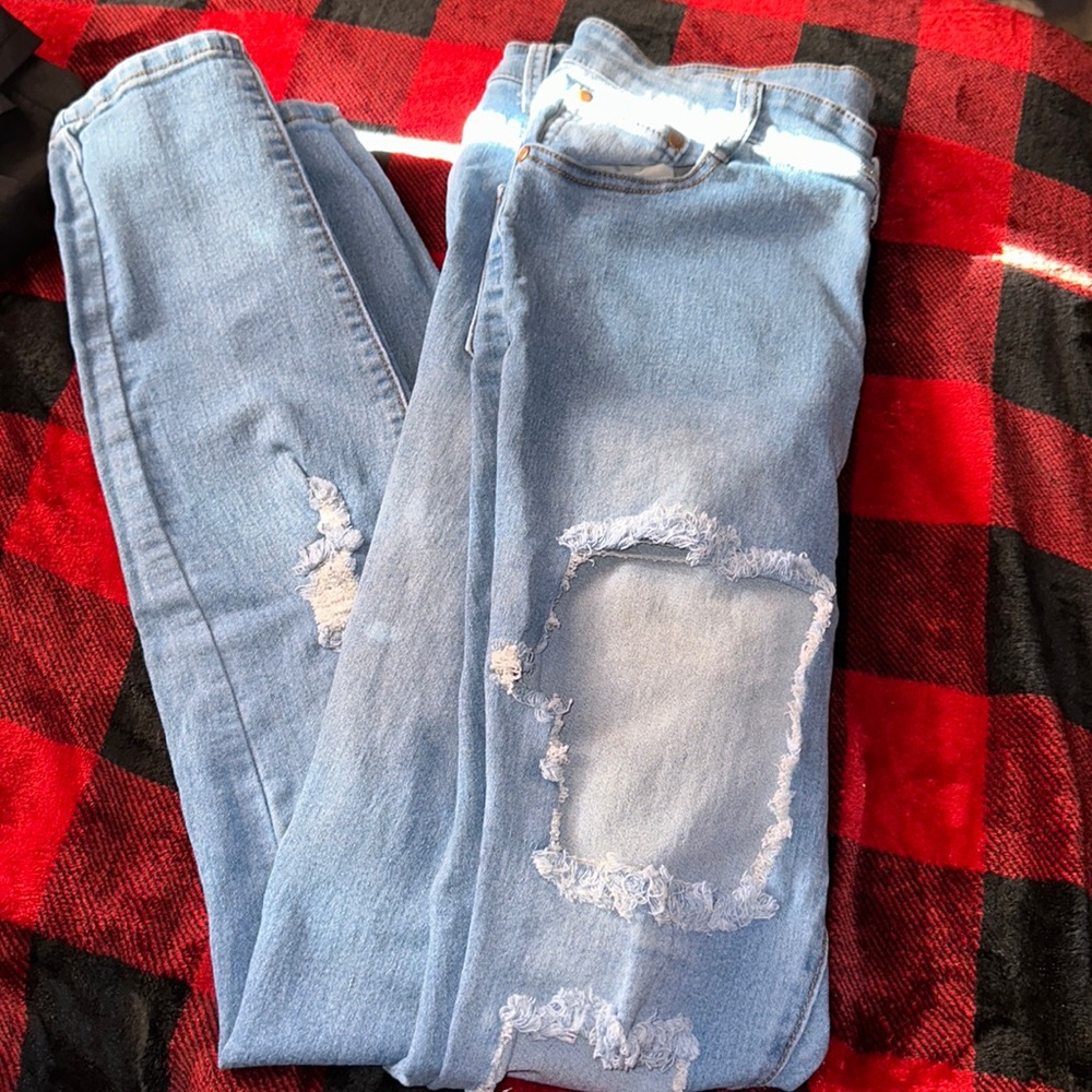 Light blue fashion nova jeans barely worn